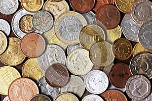 Picture Full Of Metal Coins From Different Countrie