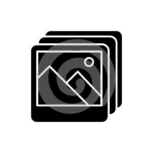 Picture Gallery Icon Logo Vector Illustrattion. Photo Gallery icon design vector template. Trendy Picture Gallery vector icon flat