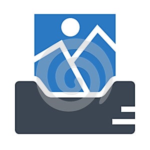 Picture glyphs double color icon