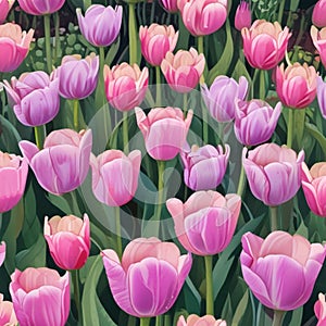 Picture the graceful curves and pastel shades of a field of tulips.