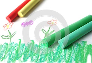 Picture of grass with flowers