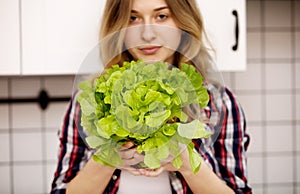 Picture of green lettuce