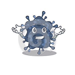 A picture of grinning bacteria neisseria cartoon design concept