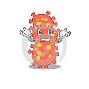 A picture of grinning bacteroides cartoon design concept photo