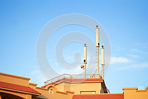 Picture of gsm tower on top of roof in Egypt