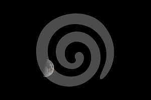 Picture of a half moon