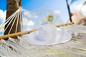 Picture of hammock with white hat