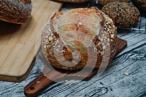 Picture Homemade sourdough bread food photography recipe idea