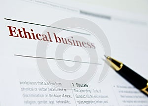 Business Ethics photo