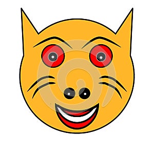 picture illustration angry tiger face character