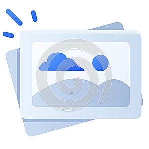 Picture image empty state single isolated icon with smooth gradient style