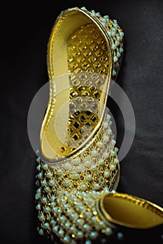 Punjabi golden shoes photo