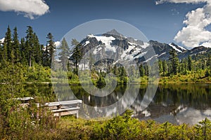 Picture Lake, Mt. Baker-Snoqualmie National Forest.