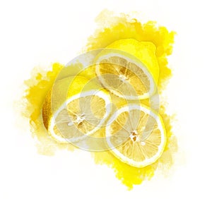 Picture of limon on white background.