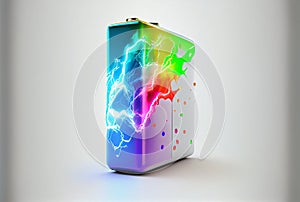 The picture of the loud speaker explodes, beautiful colors, magnificent work. Generative Ai