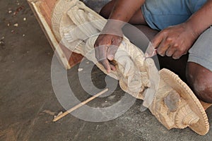 Madera artista adorar vasos 