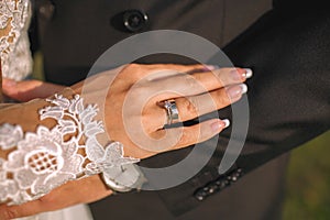 Picture of man and woman with wedding ring