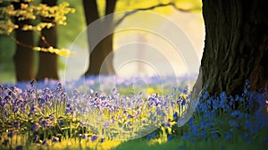 Picture a meadow carpeted with a delicate display of bluebells