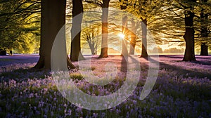 Picture a meadow carpeted with a delicate display of bluebells