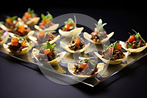 picture of mini-tacos, ideal for cocktail receptions