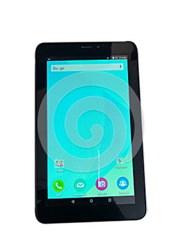 Mobile tablet on white background