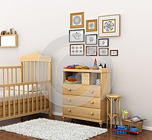 Picture of a modern baby room.