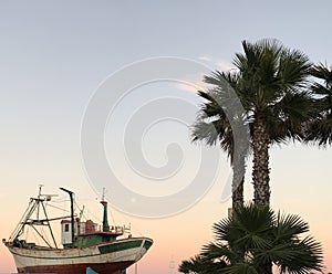 Sunset at one of Costablanca harbors