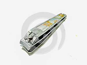 A picture of nail cutter on white background ,