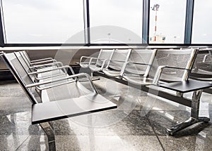 A picture of new benches at the airport