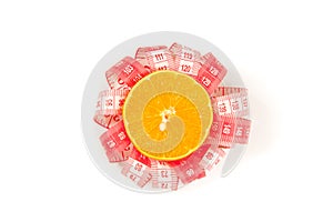 Picture of orange and measure tape