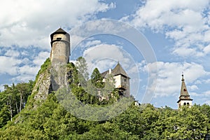 Orava castle during summer day, village Oravsky Podzamok, Slovakia, Europe