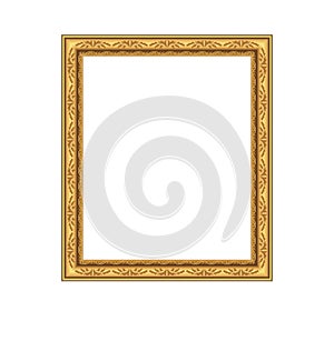 Picture ornate frame isolated on white background