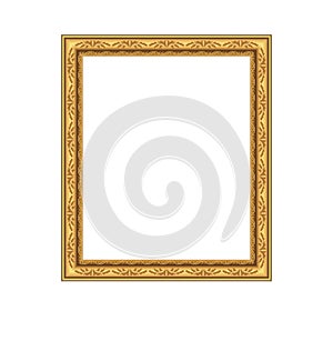 Picture ornate frame isolated on white background photo