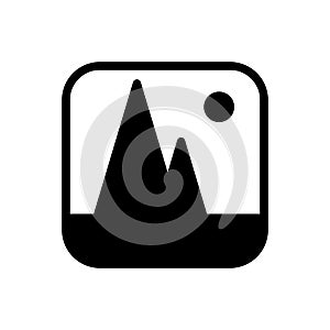 Picture outline icon. Symbol, logo illustration for mobile concept and web design.