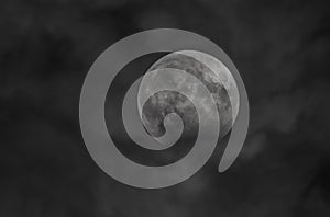 Partial full moon eclipse from 28 october 2023