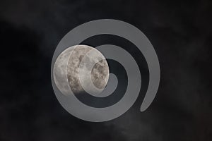 Partial full moon eclipse from 28 october 2023