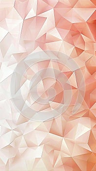 Picture a peaceful display where abstract triangles in varying shades of peach fuzz create a harmonious, calming rhythm, perfect