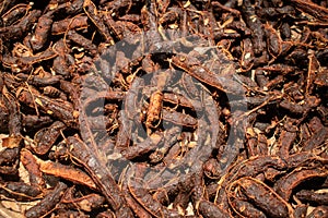 Picture of the peeled brown tamarind