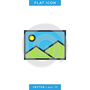 Picture, Photo Gallery Icon Design Template.