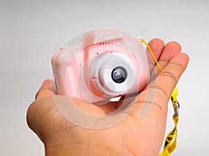 Picture of a pink camera toys