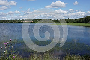 Picture-postcard lake view of Vuokatti in Finland