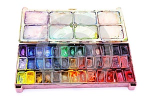 Picture of professional aquarelle paintbox photo