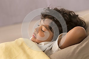 Picture of relax Young boy sleeping