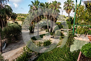 Picture of restaurant 'Rebate' and 'Ermita' church, near San Miguel in Valenciana, Spain