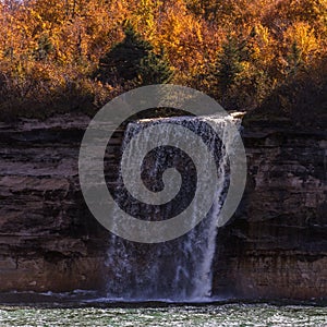 Picture Rock Boat Cruise; Munising, Michigan; Spray Falls