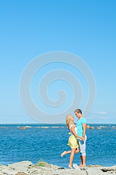 Picture of romantic young couple.