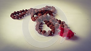 A picture of rudraksha garland photo