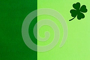 Picture of Saint Patricks Day background with clover over green