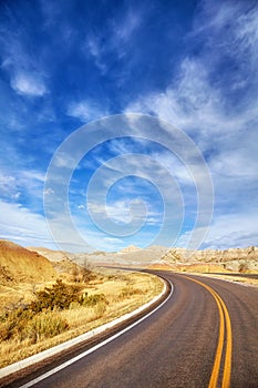 Picture of a scenic highway, travel concept.