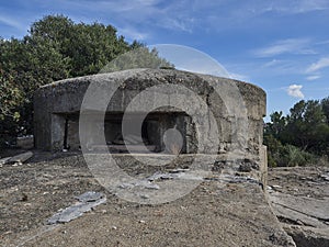 A picture of a second world war bunker